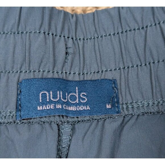 Nuuds Pants Women's Medium Green Drawstring Elastic Waist Athletic Gym Nylon - Picture 4 of 8